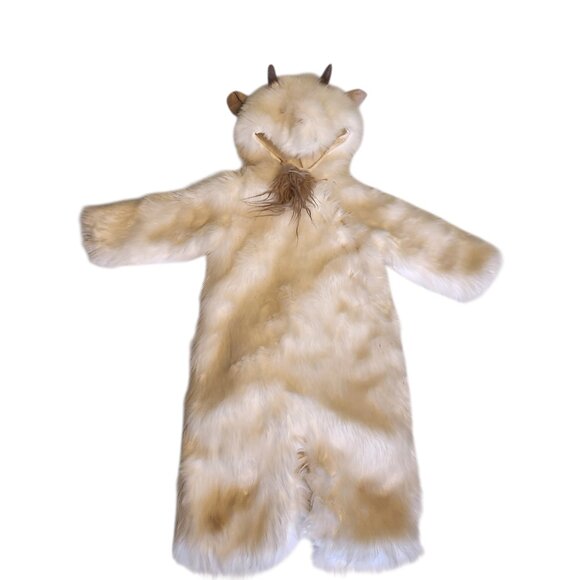 Pottery Barn Baby Costume Goat Farm Animal Fuzzy One Piece Warm Size 6-12 Months - Picture 2 of 7
